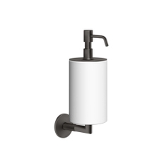 Immagine di Gessi ANELLO porta dispenser a parete colore bianco, finitura black metal brushed PVD 63713#707