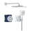 Immagine di Grohe GROHTHERM SMARTCONTROL set doccia con miscelatore termostatico a 2 vie, soffione Rainshower, flessibile 150 cm e corpo incasso, finitura cromo 34865000