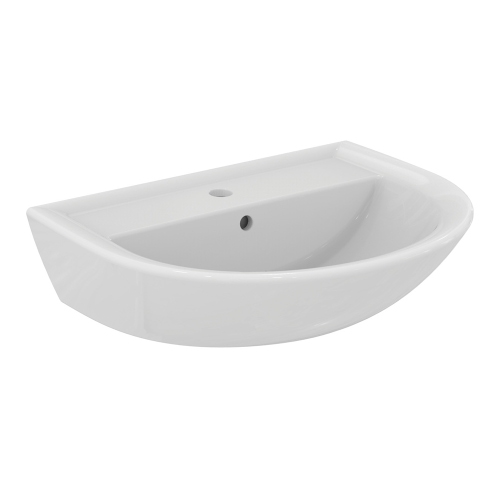 Immagine di Ideal Standard EUROVIT lavabo L.60 cm, con foro per rubinetteria e troppopieno, colore bianco finitura lucido W332301