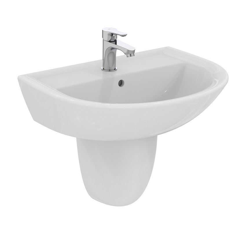 Immagine di Ideal Standard EUROVIT semicolonna per lavabo, colore bianco finitura lucido W333001