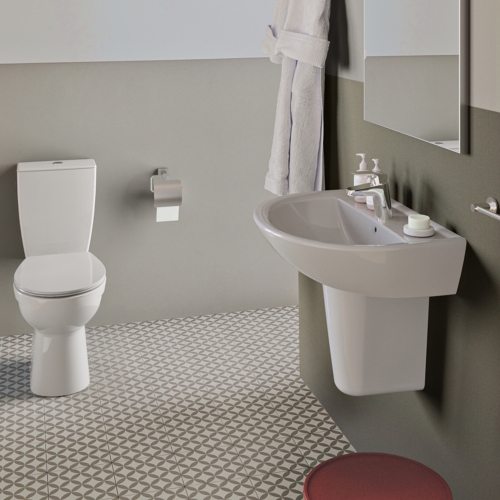 Immagine di Ideal Standard EUROVIT semicolonna per lavabo, colore bianco finitura lucido W333001