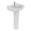 Immagine di Ideal Standard EUROVIT lavabo L.55 P.46 cm, con foro per rubinetteria e troppopieno, colore bianco finitura lucido W332601