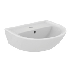 Immagine di Ideal Standard EUROVIT lavabo L.55 P.44 cm, con foro per rubinetteria e troppopieno, colore bianco finitura lucido W332801