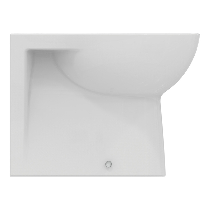 Immagine di Ideal Standard EUROVIT bidet a terra, a filo parete, con foro per rubinetteria e troppopieno, colore bianco finitura lucido W330501