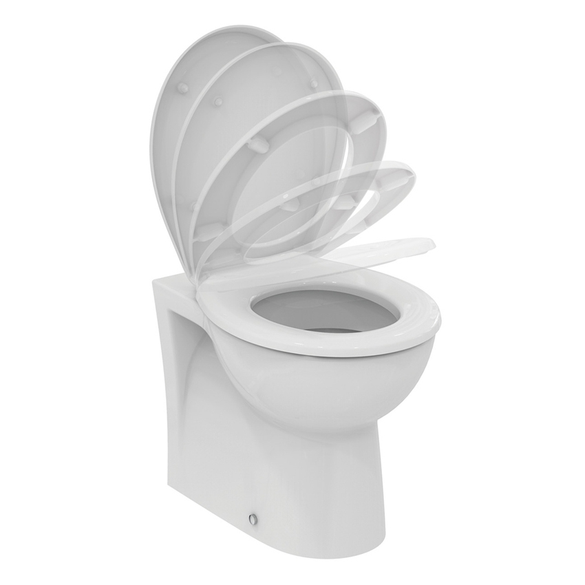 Immagine di Ideal Standard EUROVIT vaso a terra, a filo parete, senza sedile, colore bianco finitura lucido W330401