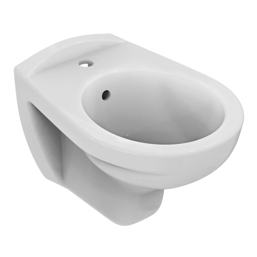Immagine di Ideal Standard EUROVIT bidet sospeso, con foro per rubinetteria e troppopieno, colore bianco finitura lucido V493101