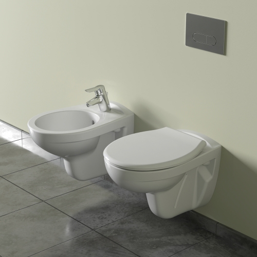 Immagine di Ideal Standard EUROVIT vaso sospeso, senza sedile, colore bianco finitura lucido V390601