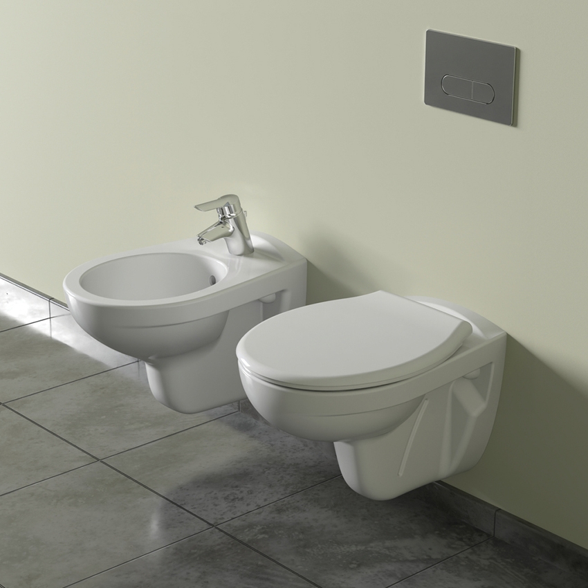 Immagine di Ideal Standard EUROVIT vaso sospeso, senza sedile, colore bianco finitura lucido V390601