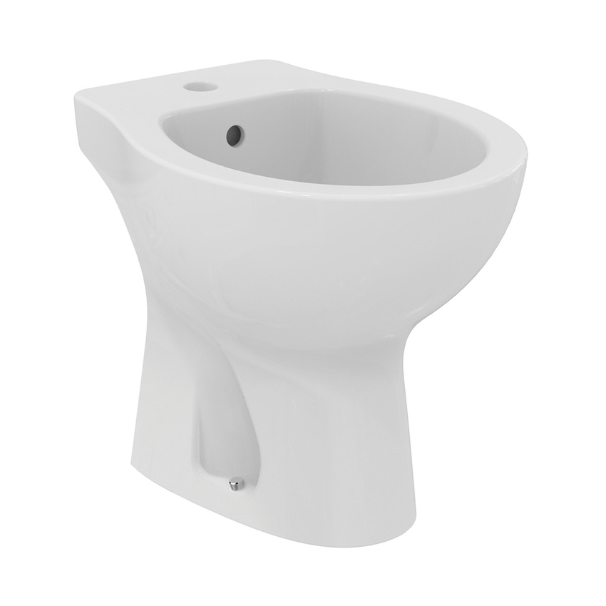 Immagine di Ideal Standard EUROVIT bidet a terra, con foro per rubinetteria e troppopieno, colore bianco finitura lucido E877401