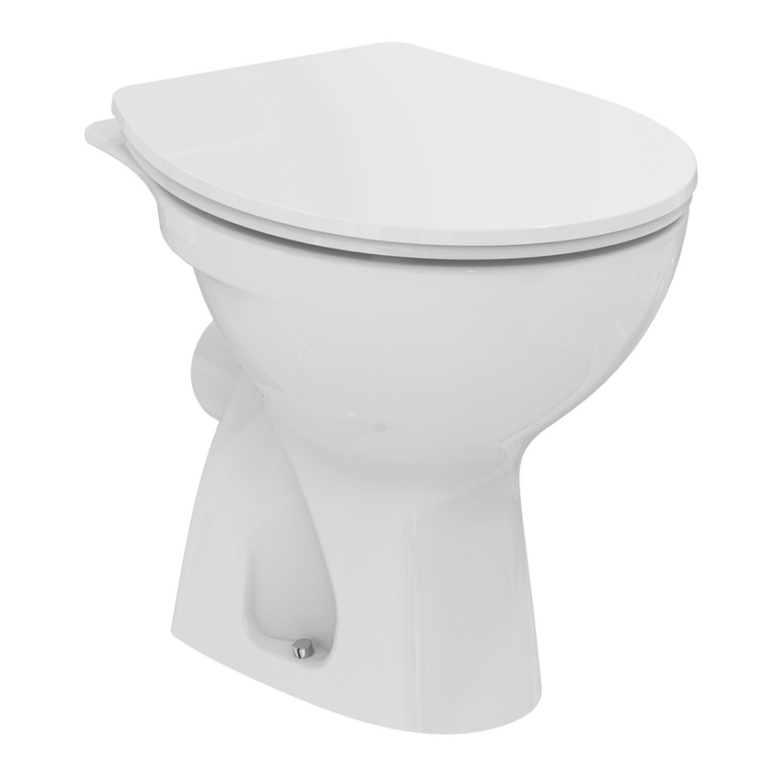 Immagine di Ideal Standard EUROVIT vaso a terra, con scarico a pavimento universale, senza sedile, colore bianco finitura lucido W333201