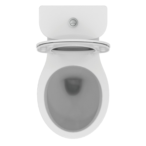 Immagine di Ideal Standard EUROVIT vaso monoblocco per cassetta, con scarico a pavimento, senza sedile, colore bianco finitura lucido T355301