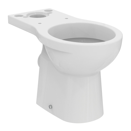 Immagine di Ideal Standard EUROVIT vaso monoblocco per cassetta, con scarico a pavimento, senza sedile, colore bianco finitura lucido T355301