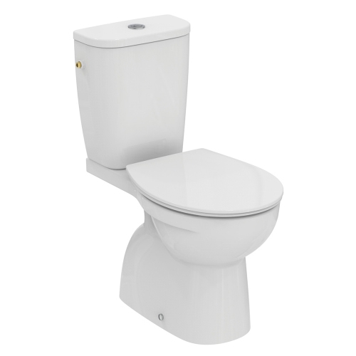 Immagine di Ideal Standard EUROVIT cassetta per vaso monoblocco, con entrata laterale e coperchio, colore bianco finitura lucido T443201