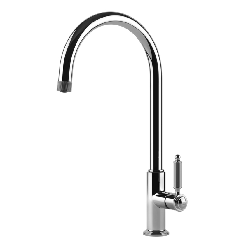 Immagine di Gessi VENTI20 miscelatore H.41 cm per lavello, monocomando, bocca girevole, finitura cromo 60620#031