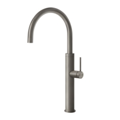 Immagine di Gessi 316 miscelatore monocomando H.47 cm, con bocca girevole, finitura steel brushed 60016#239