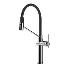 Immagine di Gessi HABITO miscelatore semi pro H.50 cm per lavello, monocomando, con bocca girevole e doccetta estraibile doppio getto, finitura cromo 60664#031