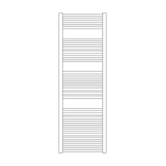 Immagine di Irsap ARES CROMATO scaldasalviette, 28 tubi, 3 intervalli, H.146,2 L.48 P.3 cm, finitura cromo Cod.50 EIL048B50IR01NNN01