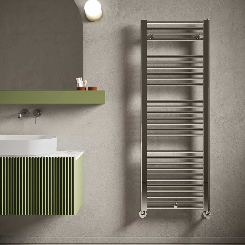 Immagine di Irsap ARES CROMATO scaldasalviette, 28 tubi, 3 intervalli, H.146,2 L.48 P.3 cm, finitura cromo Cod.50 EIL048B50IR01NNN01