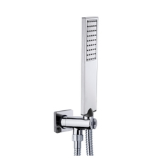 Immagine di Bossini FLAT-ONE doccetta monogetto con duplex doccia, presa acqua ad incasso, supporto e flessibile 150 cm, finitura cromo CB4005C00030004