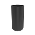 Immagine di Flaminia MONOSETTECENTO lavabo a colonna a parete 44 cm, senza foro rubinetteria e senza troppopieno, colore nero finitura lucido SE44PNER