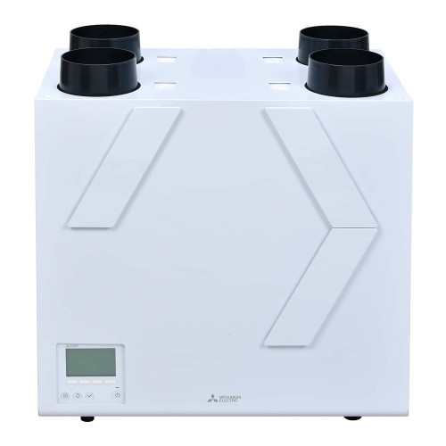 Immagine di Mitsubishi Recuperatore di calore, sensibile residenziale, installazione verticale, con attacchi a sinistra, portata d'aria 250 m³/h VL-250CZPVU-L-E