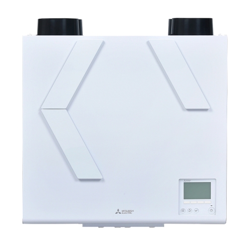 Immagine di Mitsubishi Recuperatore di calore, sensibile residenziale, installazione verticale, con attacchi a destra, portata d'aria 250 m³/h VL-250CZPVU-R-E