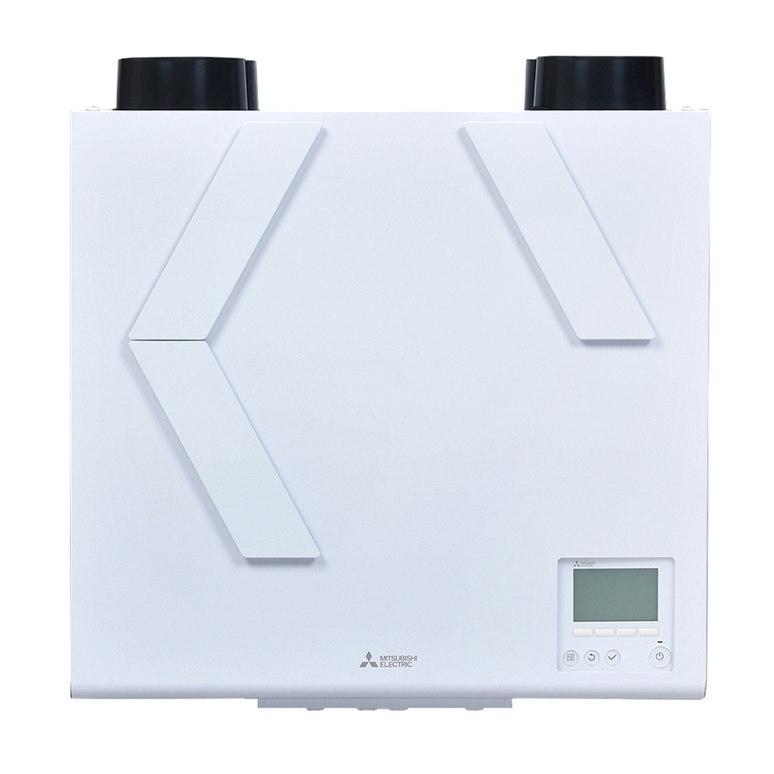 Immagine di Mitsubishi Recuperatore di calore, sensibile residenziale, installazione verticale, con attacchi a destra, portata d'aria 250 m³/h VL-250CZPVU-R-E