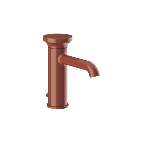Immagine di Gessi ORIGINI miscelatore lavabo H.17 cm, con scarico, colore corallo finitura lucido 66001#278