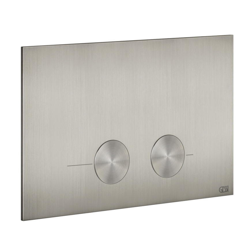 Immagine di Gessi Placca di finitura per Geberit Sigma 8 e 12, finitura steel brushed 54611#239