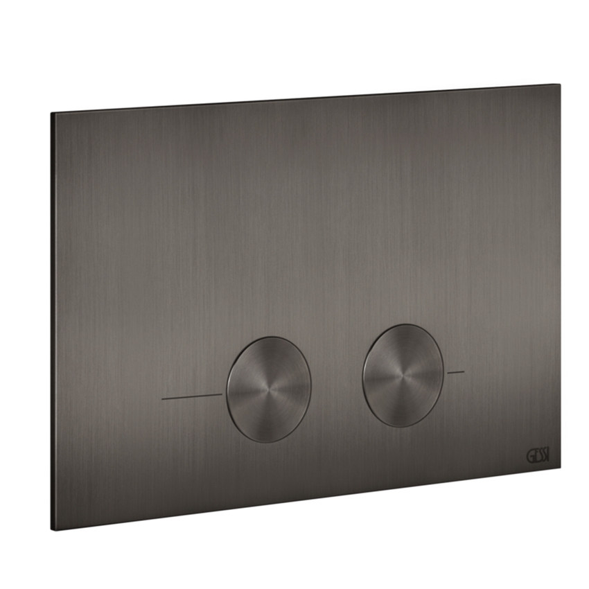 Immagine di Gessi Placca di finitura per Geberit Sigma 8 e 12, finitura black metal brushed PVD 54611#707