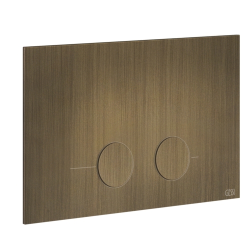 Immagine di Gessi Placca di finitura per Geberit Sigma 8 e 12, finitura antique brass 54611#713