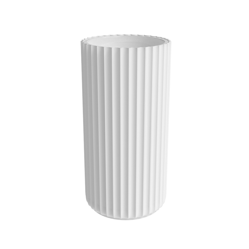 Immagine di Flaminia MONOSETTECENTO lavabo a colonna centro stanza 44 cm, senza foro rubinetteria e senza troppopieno, colore bianco latte finitura opaco SE44CLAT