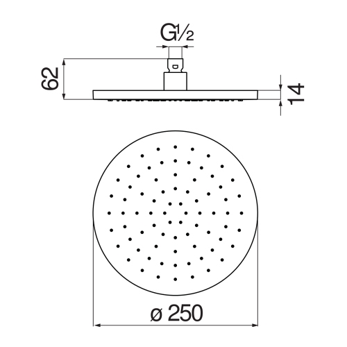 Immagine di Nobili Soffione a snodo rotondo ø 25 cm, finitura cromo AD139/142CR