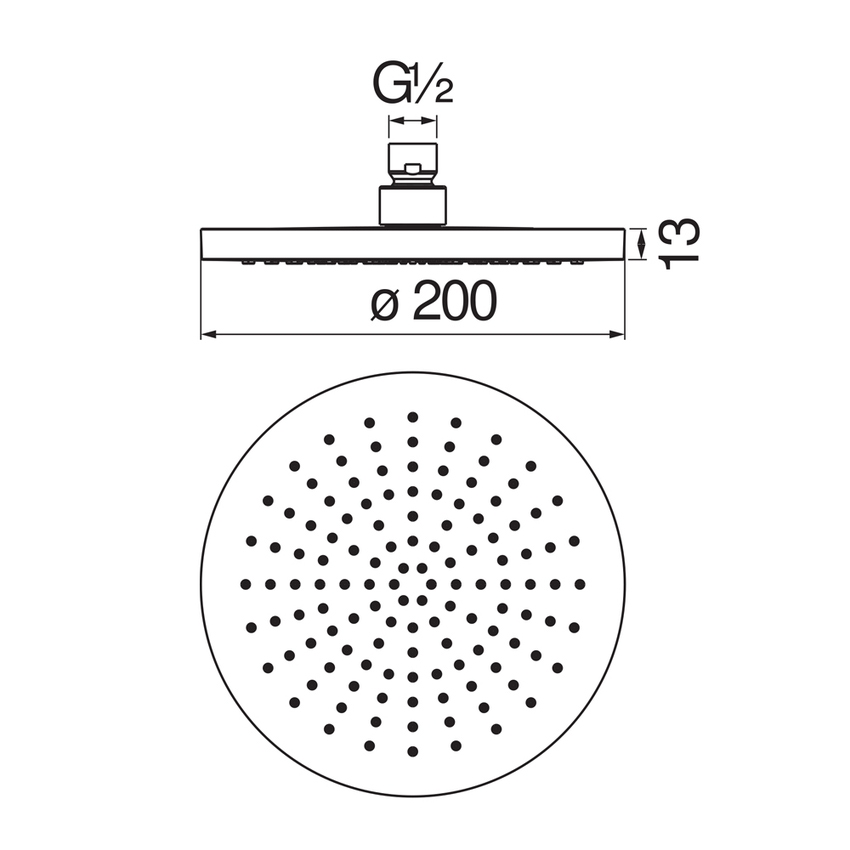 Immagine di Nobili Soffione a snodo rotondo ø 20 cm, finitura cromo AD139/112CR