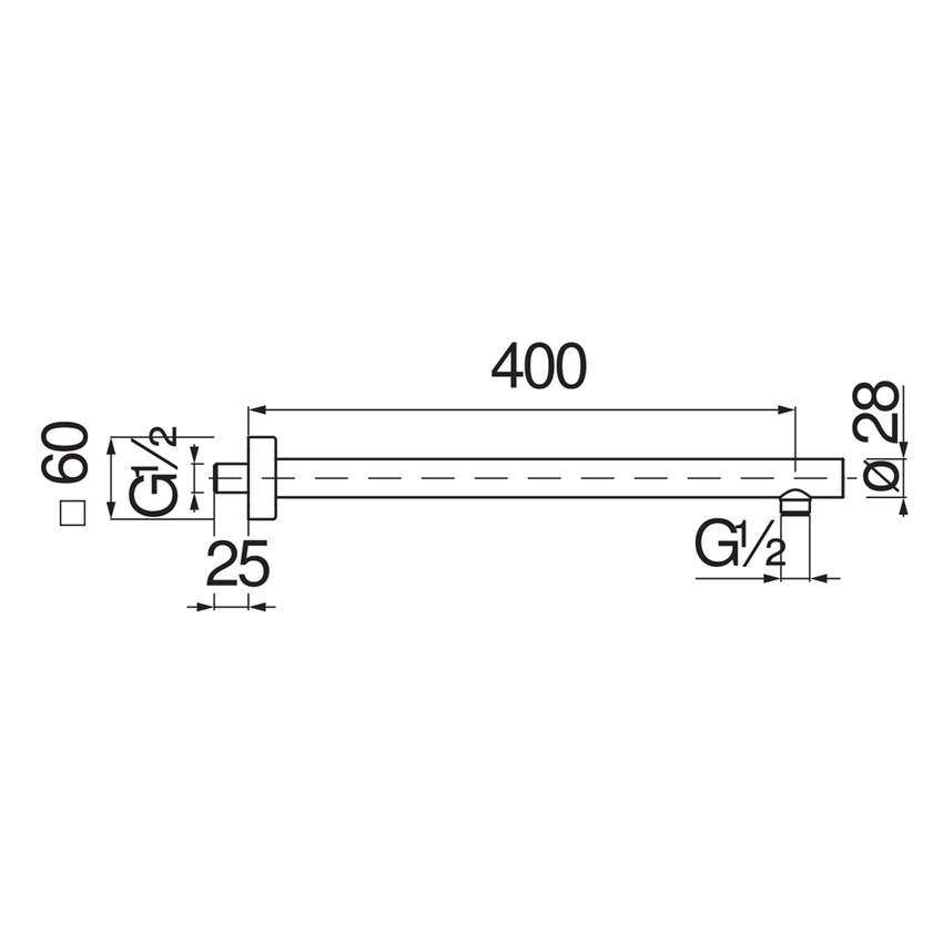 Immagine di Nobili Braccio a parete P.40 cm, finitura cromo AD138/42CR