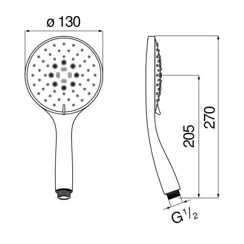 Immagine di Nobili Doccetta a 3 getti, finitura cromo AD142/201CR