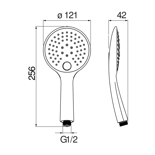 Immagine di Nobili Doccetta a 3 getti, comando a pulsante, finitura cromo AD142/189CR