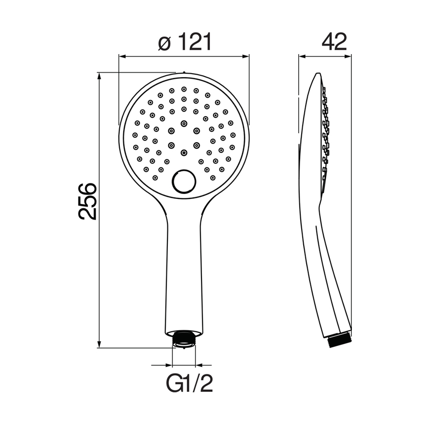 Immagine di Nobili Doccetta a 3 getti, comando a pulsante, finitura cromo AD142/189CR