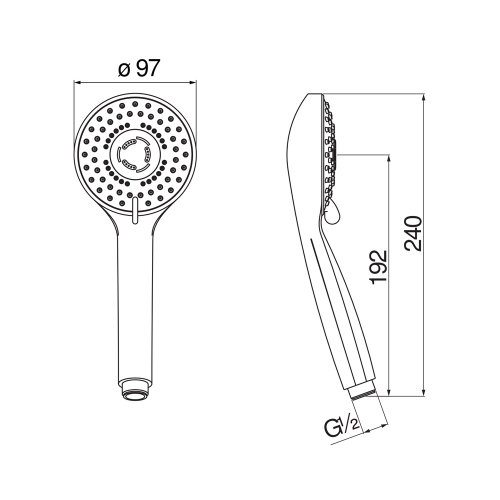 Immagine di Nobili Doccetta 3 getti, finitura cromo AD142/178CR