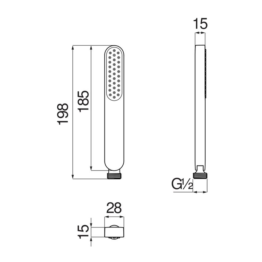 Immagine di Nobili Doccetta monogetto, finitura cromo AD142/200CR