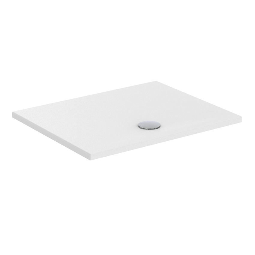 Immagine di Ideal Standard STRADA+ piatto doccia rettangolare L.100 P.80 cm, colore bianco finitura sabbia sottile T5643IG
