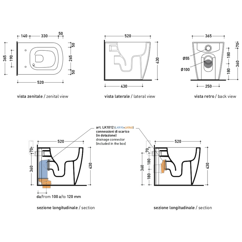 Immagine di Flaminia PLAY set sanitari back to wall, vaso con scarico S/P, sistema gosilent® e coprivaso slim con discesa rallentata, bidet monoforo con troppopieno, colore bianco finitura lucido PY117S+PY217+PYCW05