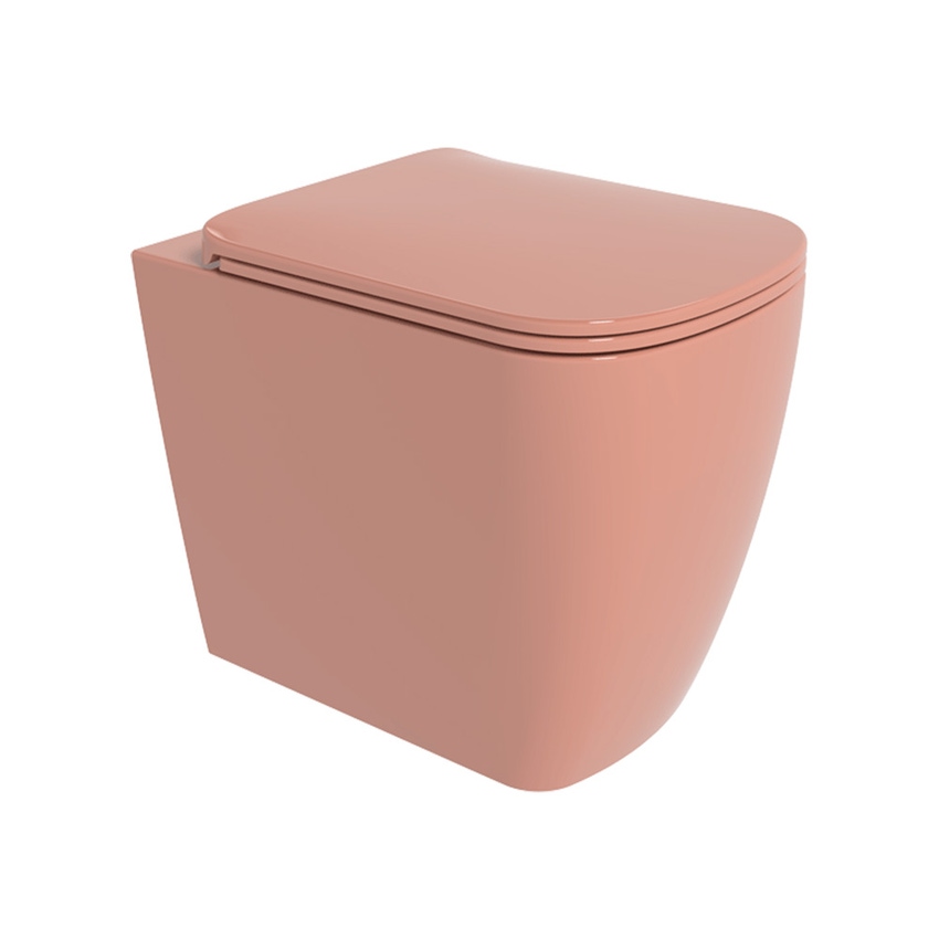 Immagine di Flaminia PLAY vaso a pavimento back to wall, con sistema gosilent®, con scarico S/P, senza sedile, colore terracotta finitura lucido PY117STC