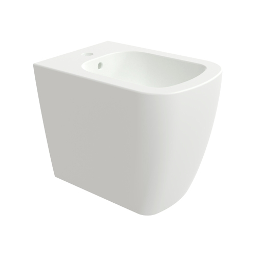 Immagine di Flaminia PLAY bidet a pavimento P.52 cm back to wall, monoforo, con troppopieno, colore bianco latte finitura opaco PY217LAT