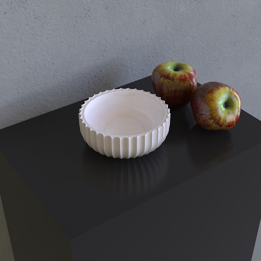 Immagine di Flaminia MINISETTECENTO ciotola portaoggetti Ø15 cm, in ceramica, colore bianco finitura lucido SE15A