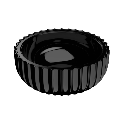 Immagine di Flaminia SETTECENTO lavabo Ø 50 cm da appoggio, in ceramica, senza foro per rubinetteria e senza troppopieno, colore nero finitura lucido SE50ANER