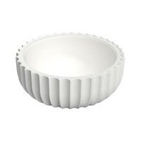 Immagine di Flaminia SETTECENTO lavabo Ø 50 cm da appoggio, in ceramica, senza foro per rubinetteria e senza troppopieno, colore bianco latte finitura opaco SE50ALAT