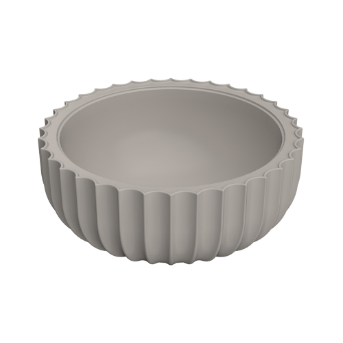 Immagine di Flaminia SETTECENTO lavabo Ø 50 cm da appoggio, in ceramica, senza foro per rubinetteria e senza troppopieno, colore cenere finitura opaco SE50ACEN