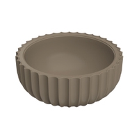 Immagine di Flaminia SETTECENTO lavabo Ø 50 cm da appoggio, in ceramica, senza foro per rubinetteria e senza troppopieno, colore fango finitura opaco SE50AFAN