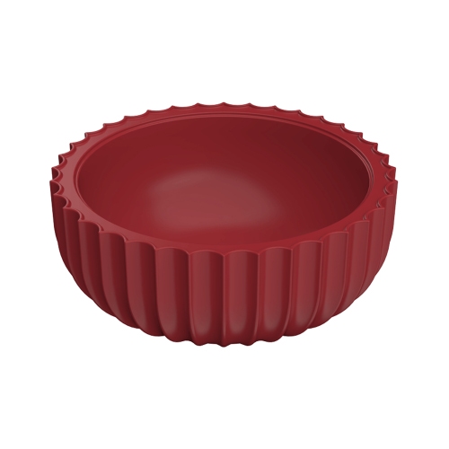 Immagine di Flaminia SETTECENTO lavabo Ø 50 cm da appoggio, in ceramica, senza foro per rubinetteria e senza troppopieno, colore rosso rubens finitura opaco SE50ARRU